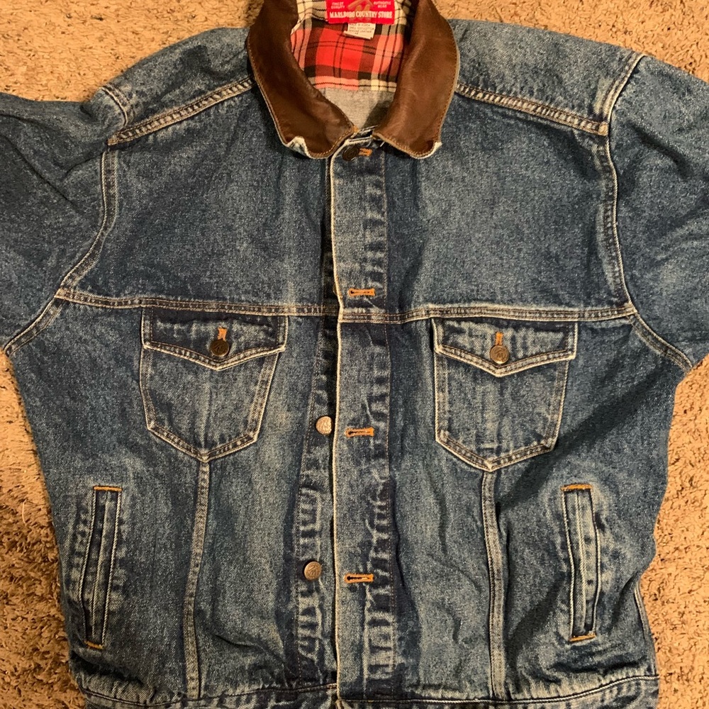 Authentic 90s Marlboro denim jacket.